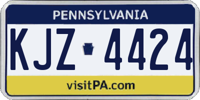 PA license plate KJZ4424