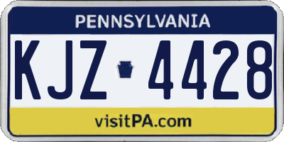 PA license plate KJZ4428