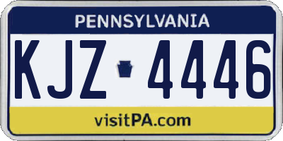 PA license plate KJZ4446