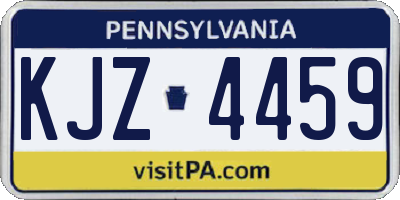 PA license plate KJZ4459