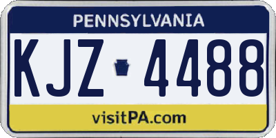 PA license plate KJZ4488