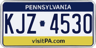 PA license plate KJZ4530