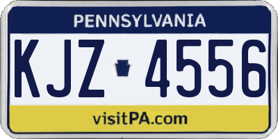 PA license plate KJZ4556