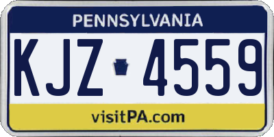 PA license plate KJZ4559
