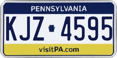 PA license plate KJZ4595