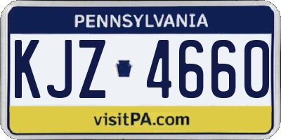 PA license plate KJZ4660
