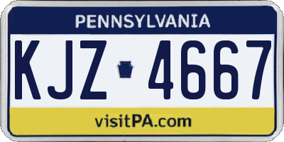 PA license plate KJZ4667