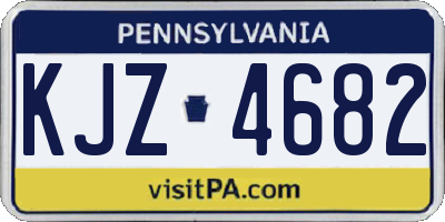 PA license plate KJZ4682