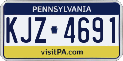 PA license plate KJZ4691