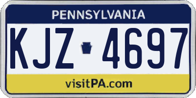 PA license plate KJZ4697