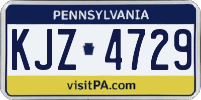PA license plate KJZ4729