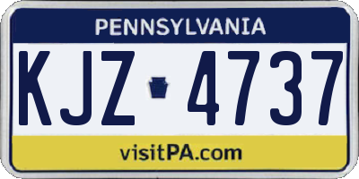 PA license plate KJZ4737