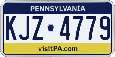 PA license plate KJZ4779
