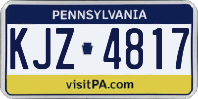 PA license plate KJZ4817
