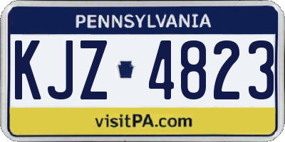 PA license plate KJZ4823