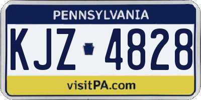PA license plate KJZ4828