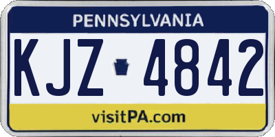 PA license plate KJZ4842