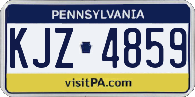 PA license plate KJZ4859