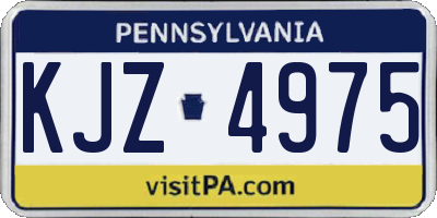 PA license plate KJZ4975