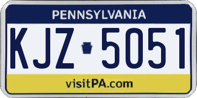 PA license plate KJZ5051