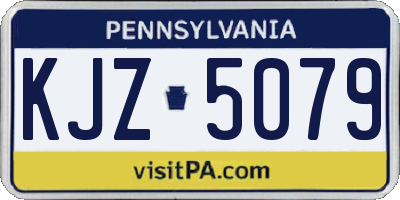 PA license plate KJZ5079