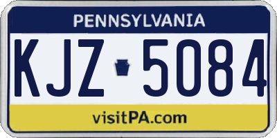 PA license plate KJZ5084