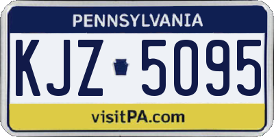 PA license plate KJZ5095