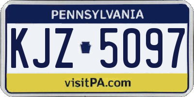 PA license plate KJZ5097