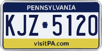 PA license plate KJZ5120