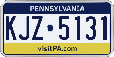 PA license plate KJZ5131