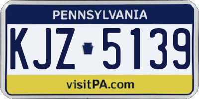 PA license plate KJZ5139