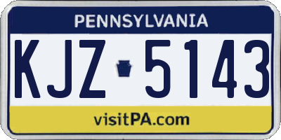 PA license plate KJZ5143