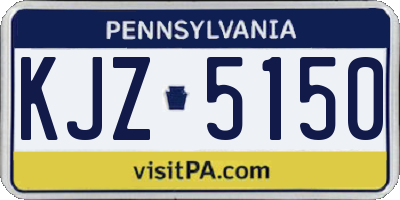 PA license plate KJZ5150