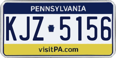 PA license plate KJZ5156