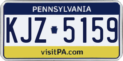 PA license plate KJZ5159
