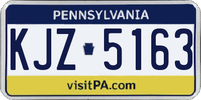 PA license plate KJZ5163
