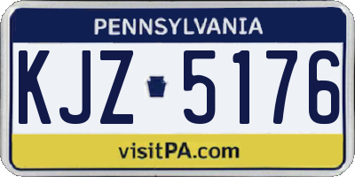 PA license plate KJZ5176