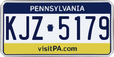 PA license plate KJZ5179