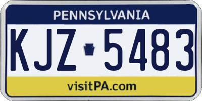 PA license plate KJZ5483