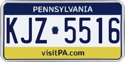 PA license plate KJZ5516