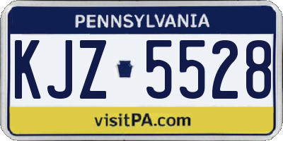 PA license plate KJZ5528