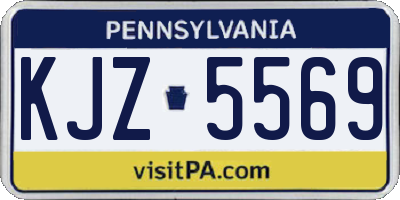 PA license plate KJZ5569