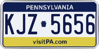 PA license plate KJZ5656