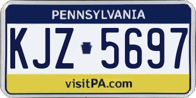 PA license plate KJZ5697