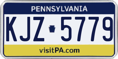 PA license plate KJZ5779