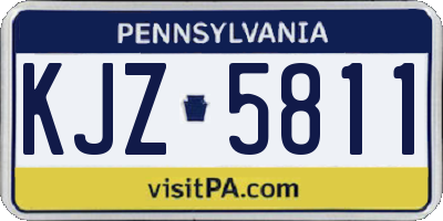 PA license plate KJZ5811