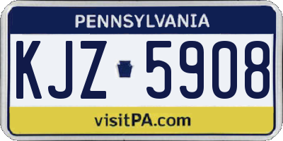 PA license plate KJZ5908