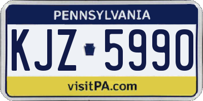 PA license plate KJZ5990