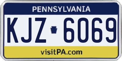 PA license plate KJZ6069