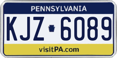 PA license plate KJZ6089